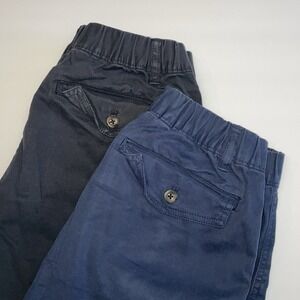 LOT OF 2 Bearbottom Stretch Shorts Mens Small 7" Inseam Chino Black Blue Pockets